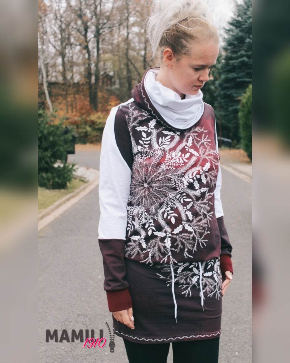 Hoodie(kleid) Leevke Gr. 32-52 inkl. Beamerdatei - Sewando