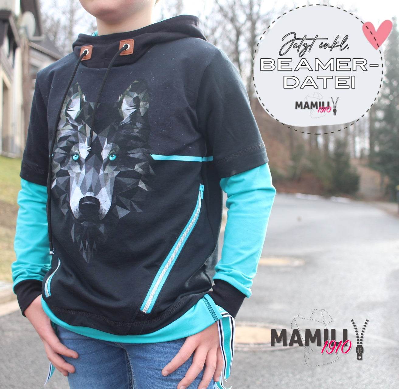 Hoodie Junior Mikael Größe 122-176 inkl. Beamerdatei - Sewando