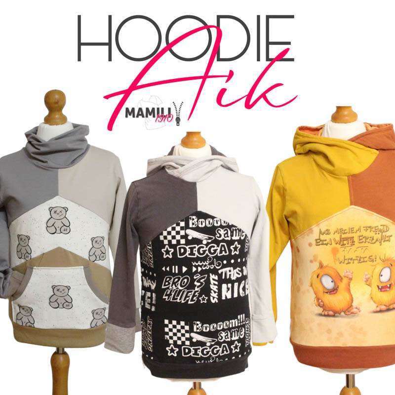 Hoodie Aik Schnittmuster Gr. 80-164: - Sewando