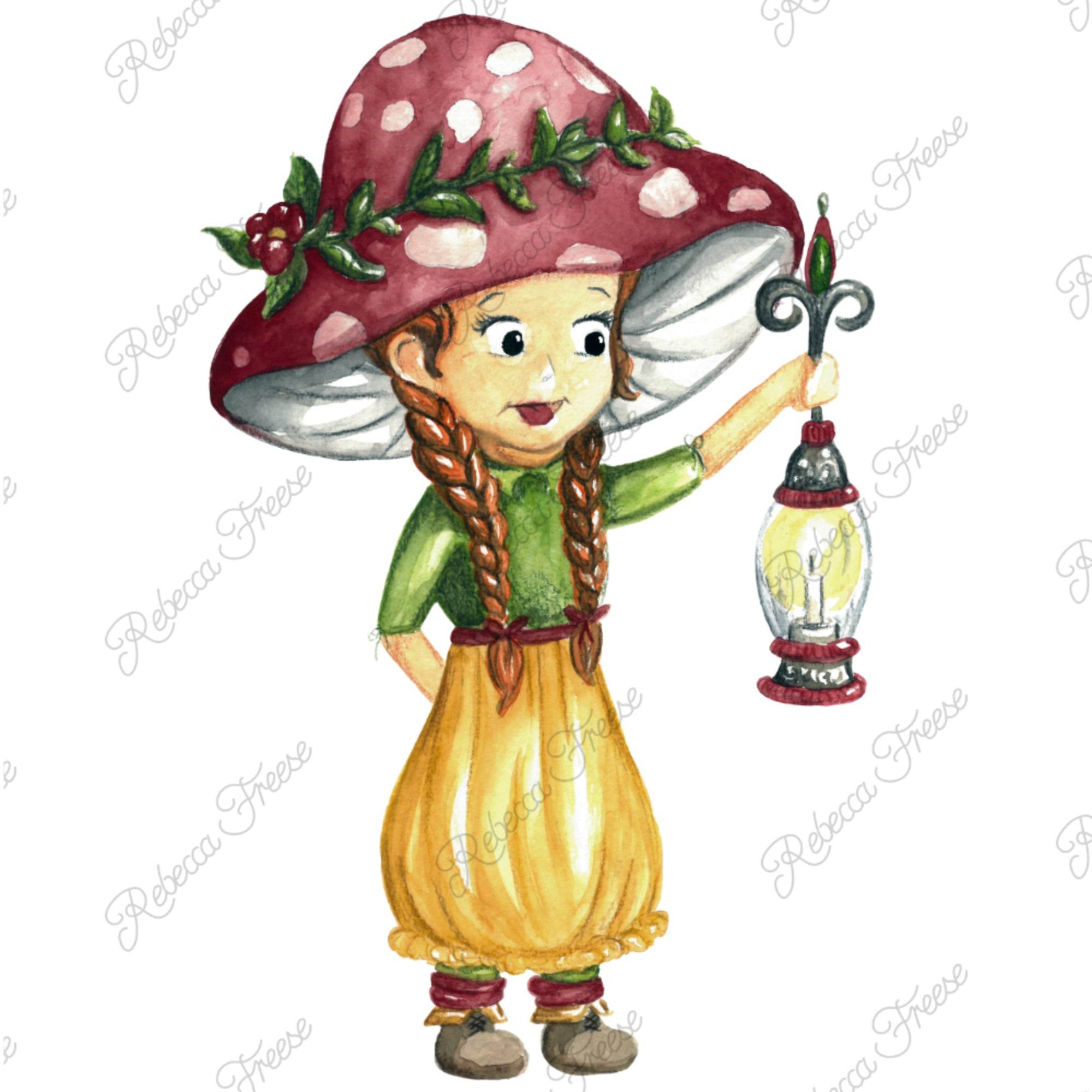 Bügelbild Waldmutzel Pilzmädchen - Sewando
