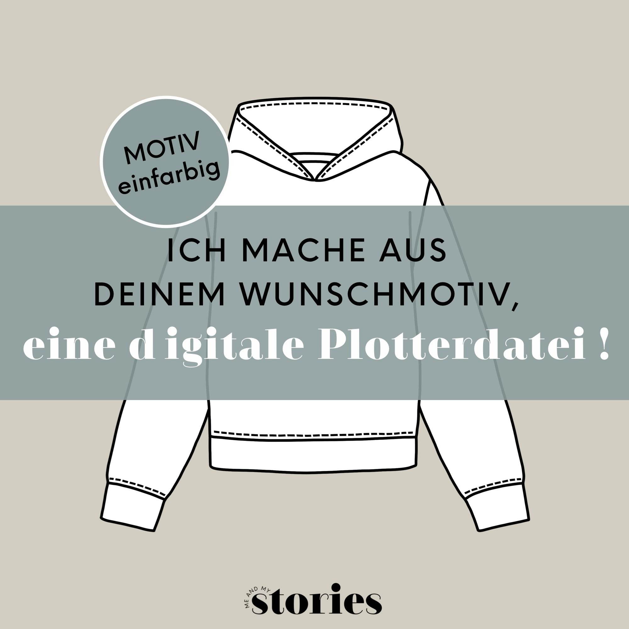 Digitale Plotterdatei – Wunschmotiv individuell & personalisiert | einfarbig - Sewando