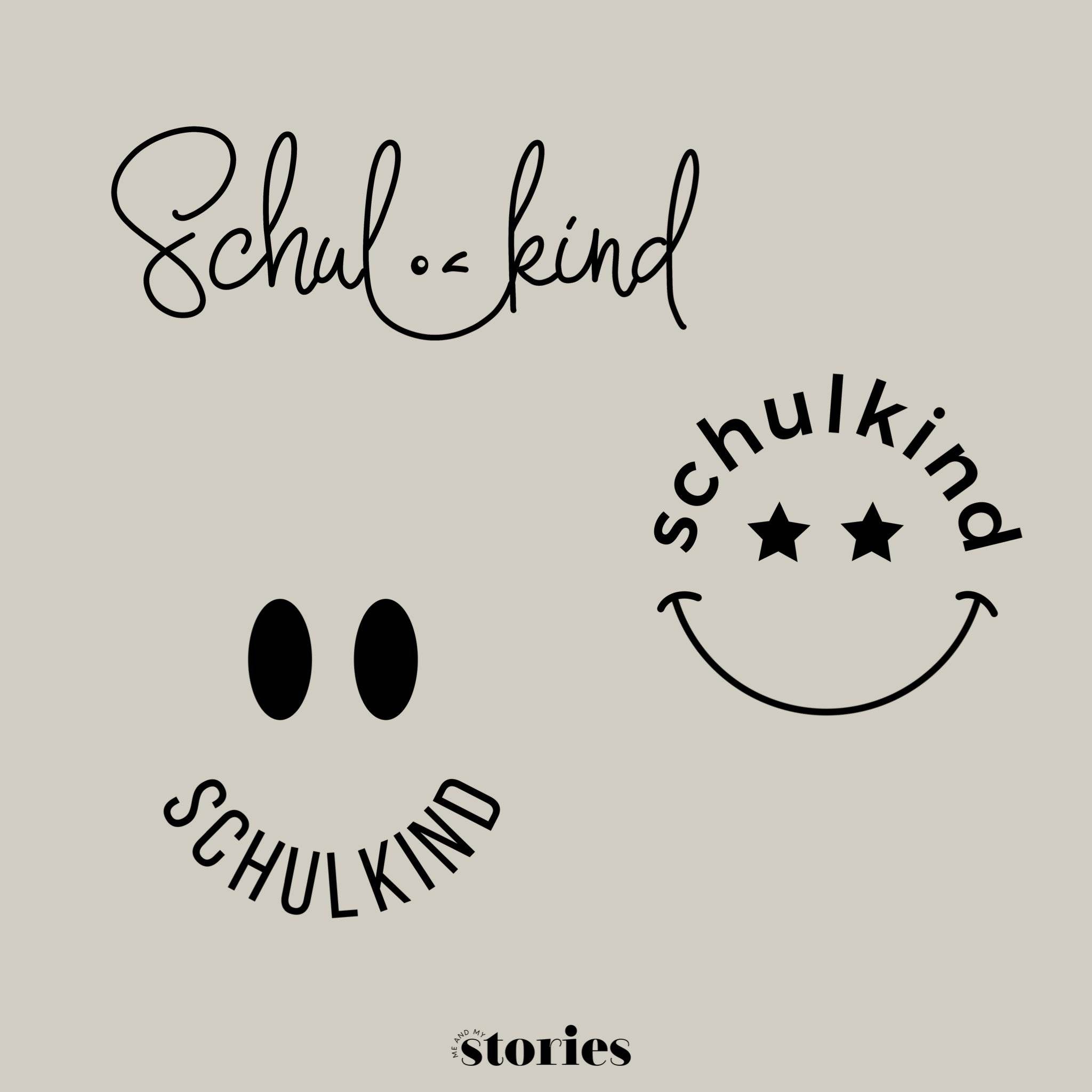 Digitale Plotterdatei - Schulkind Schriftzüge Set - Sewando