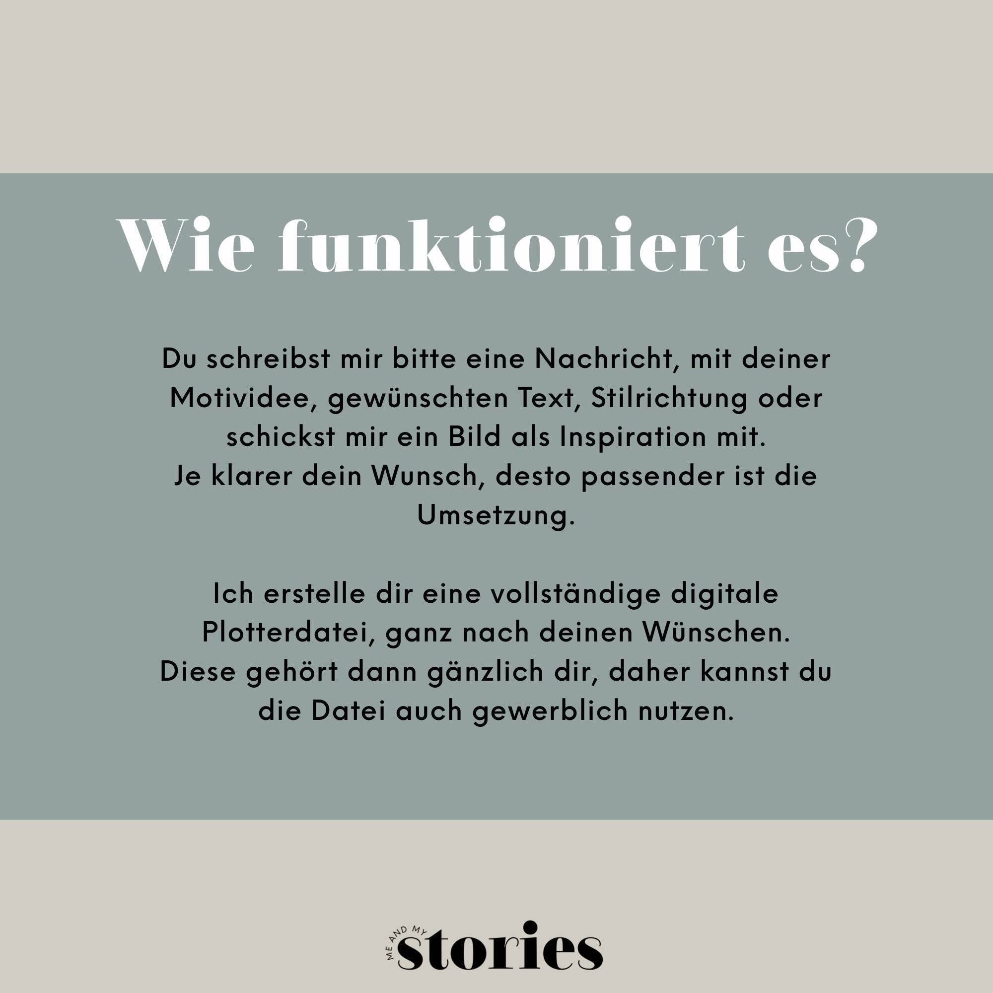 Digitale Plotterdatei – Wunschmotiv individuell & personalisiert | einfarbig - Sewando