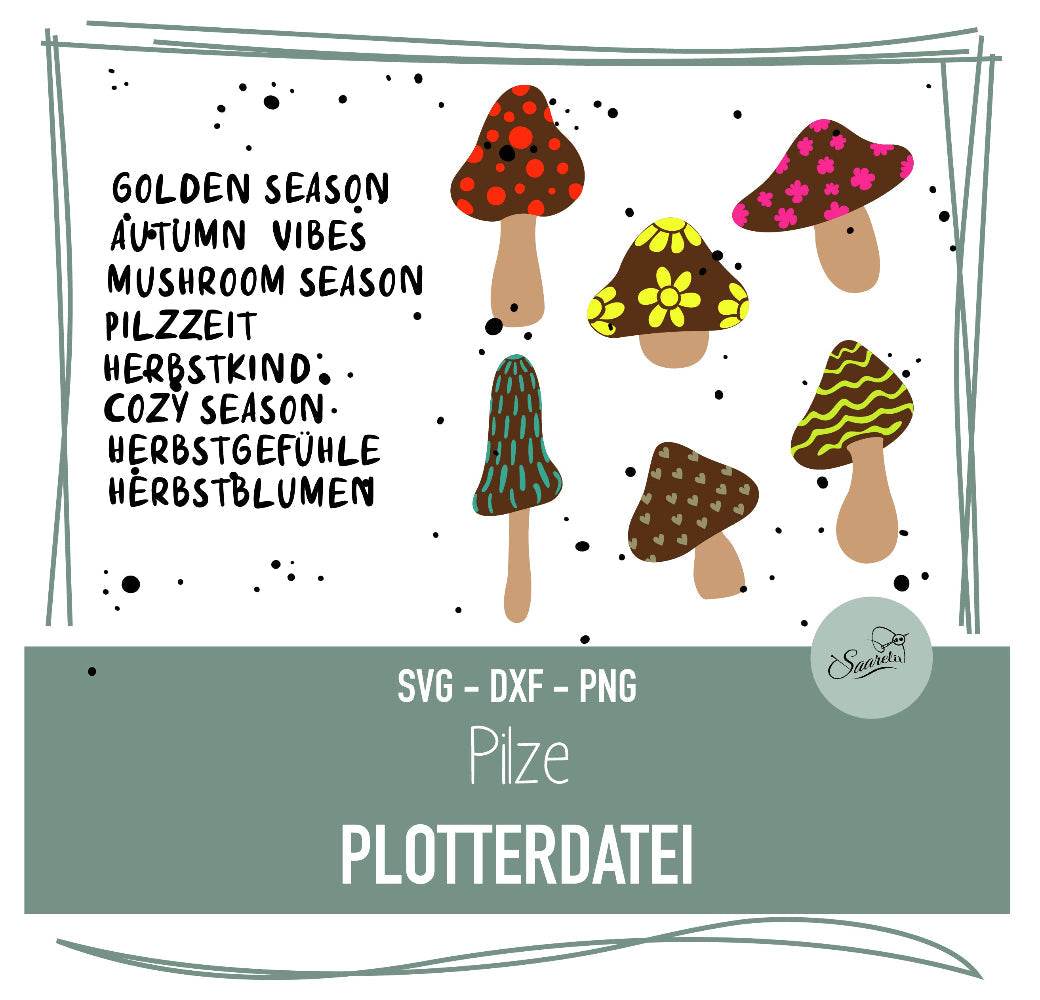 Plotterdatei Pilze - Sewando