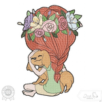 Mädchen mit Hund Stickdatei – emotionales Motiv für Geschenke & kreative Projekte - Sewando