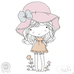 Mädchen mit Hut Stickdatei – ein Hauch von Sommer für deine Stickmaschine - Sewando