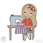 Mädchen Stickdatei – Nähglück und Herzenskunst für deine Stickmaschine - Sewando