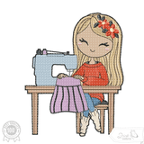 Mädchen Stickdatei – Nähglück und Herzenskunst für deine Stickmaschine - Sewando
