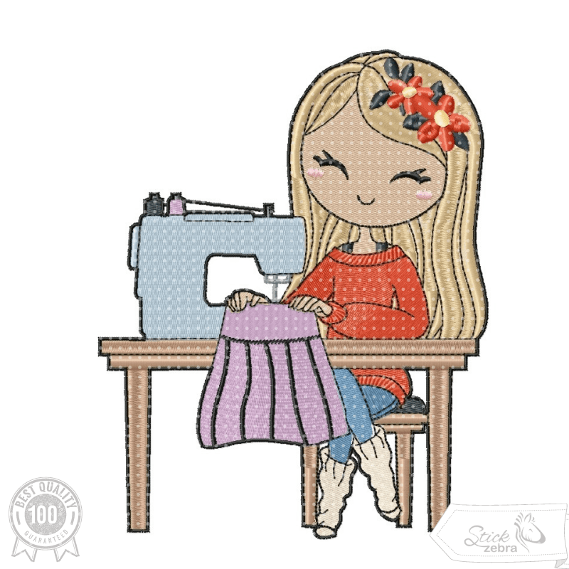 Mädchen Stickdatei – Nähglück und Herzenskunst für deine Stickmaschine - Sewando