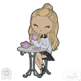 Mädchen Stickdatei – für entspannte Teestunden mit deiner Stickmaschine - Sewando