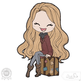 Mädchen Stickdatei – bereit für das nächste Abenteuer mit deiner Stickmaschine - Sewando