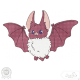 Stickdatei süße Fledermaus mit Kulleraugen – verspieltes Motiv für Herbst & Halloween - Sewando