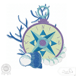 Kompass Stickdatei – maritimes Motiv für Reiselust, Abenteuer & Herzensprojekte - Sewando