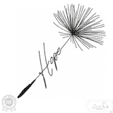 Hope – zarte Pusteblume mit Botschaft für deine Stickmaschine - Sewando