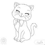 Katze Stickdatei – Ausmalmotiv für Kinder & kreative Regentage - Sewando