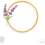 Lavendelrahmen Stickdatei – zarter Rahmen für Monogramme, Namen & Botschaften - Sewando
