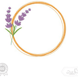 Lavendelrahmen Stickdatei – zarter Rahmen für Monogramme, Namen & Botschaften - Sewando