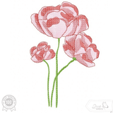 Mohnblume Stickdatei – zartes Blumenmotiv für kreative Projekte & Sommerdeko - Sewando