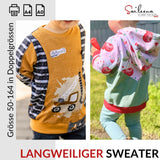 Langweiliger Sweater, Schnittmuster Grösse 50-164 - Sewando
