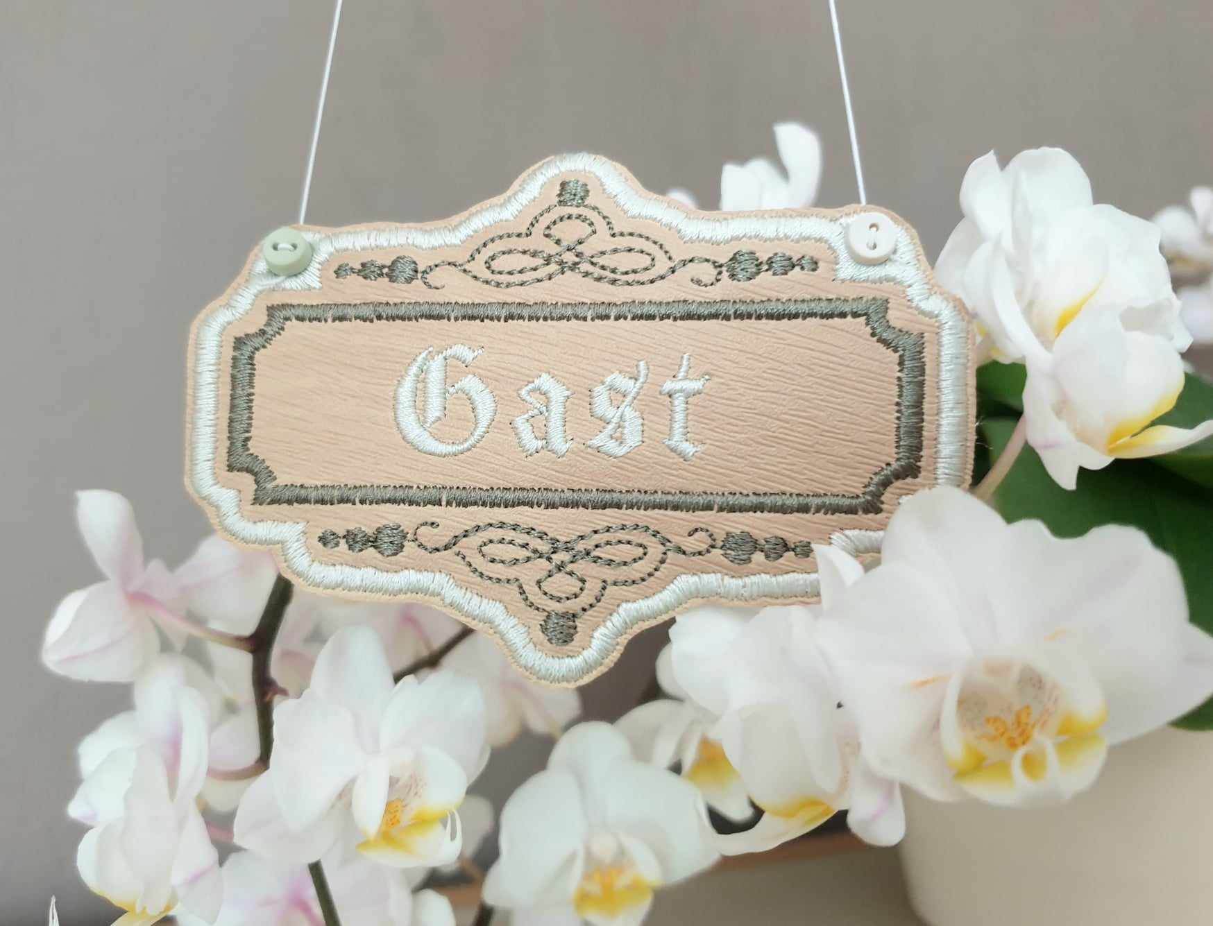 Set Schilder Ornamente zum selbst beschriften in 6 Größen Blanko Stickdatei - Sewando