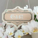 Set Schilder Ornamente zum selbst beschriften in 6 Größen Blanko Stickdatei - Sewando