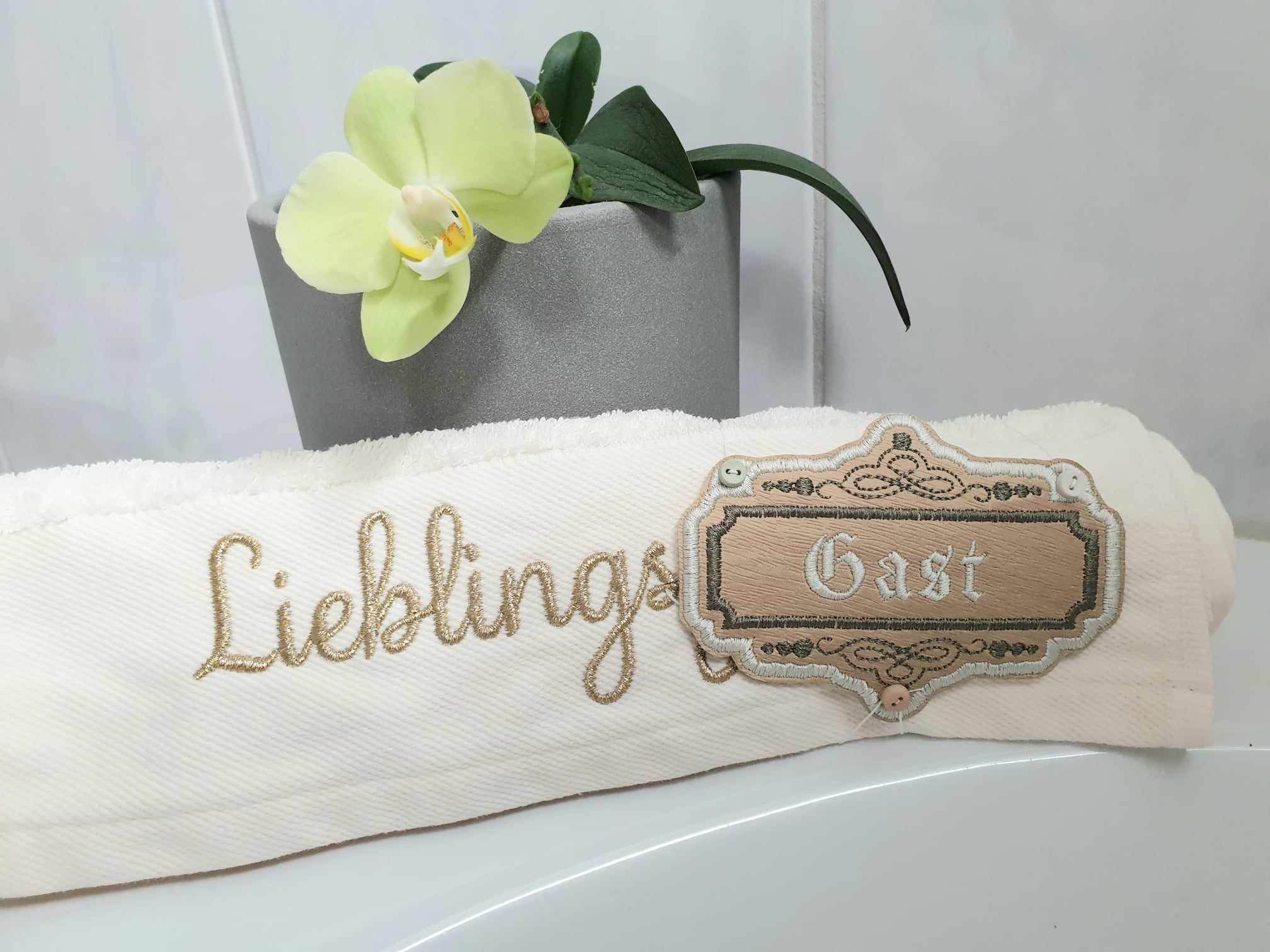 Set Schilder Ornamente zum selbst beschriften in 6 Größen Blanko Stickdatei - Sewando