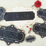 Set Schilder Ornamente zum selbst beschriften in 6 Größen Blanko Stickdatei - Sewando