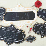 Set Schilder Ornamente zum selbst beschriften in 6 Größen Blanko Stickdatei - Sewando