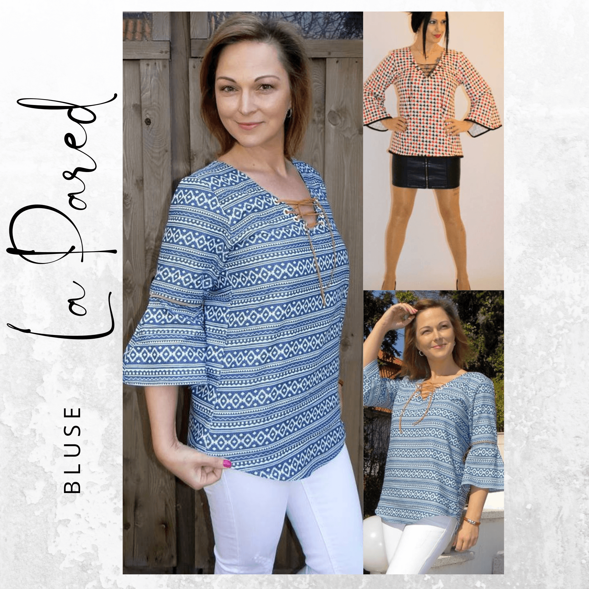 Schnittmuster Bluse/ Tunika LA PARED Gr. XS-XXL : - Sewando