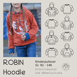 Schnittmuster ROBIN Hoodie Gr.92-146 - Sewando