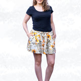 Schnittmuster Ronja, Schnittmuster Hosenrock mit Gummizug Gr. 34-50 - Sewando
