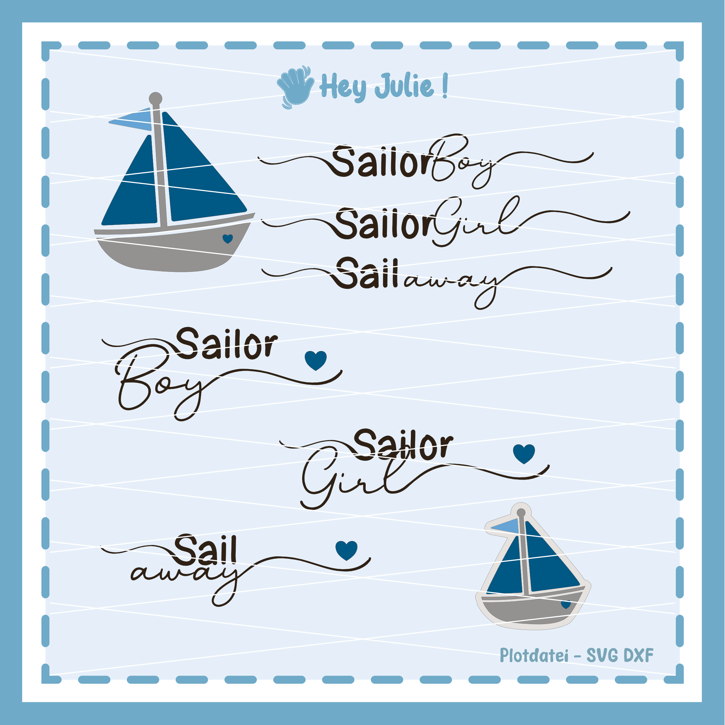 Plotterdatei Sail away - Sewando