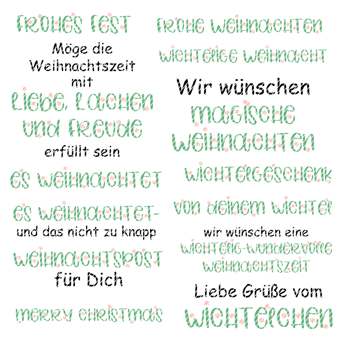 Digiset Wichtelweihnacht Plotten, Sublimation, Drucken - Sewando