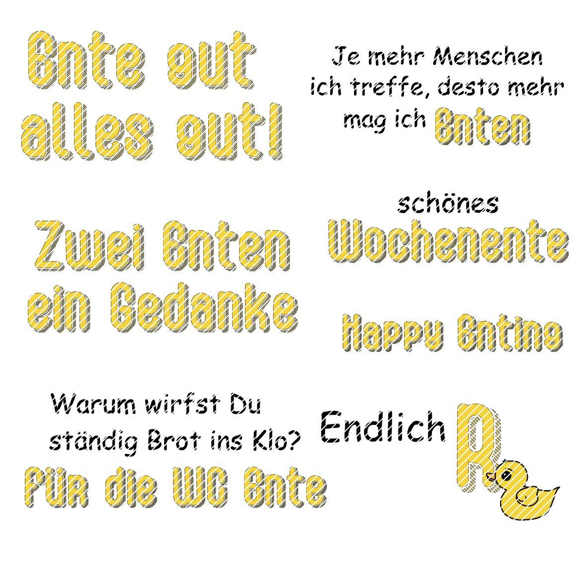 Digiset Ente gut alles gut Plotterdatei, Sublimation, Digistamp, Digipaper - Sewando