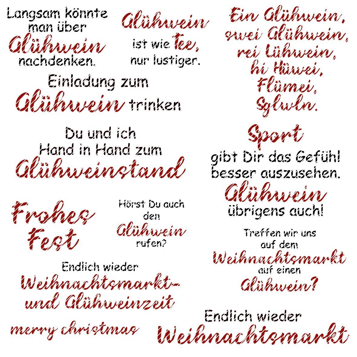 Digiset Glühwein Sublimation, Plotten, Drucken - Sewando