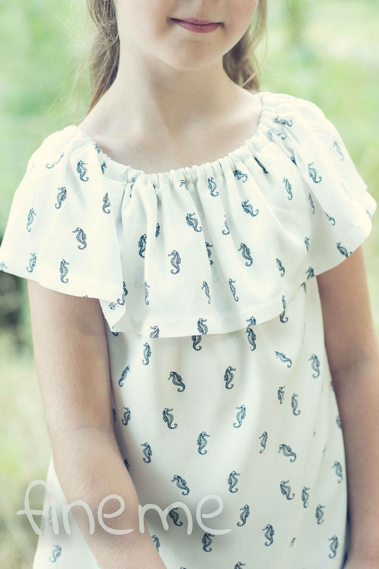 Happy Waves - Gr 74-164 - T-Shirt + Tunika + Maxikleid Schnittmuster - Sewando
