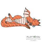 Schlafender Drache | SVG, DXF, PNG Plotterdatei, Laserdatei - Sewando