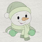 Stickdatei Schneemann und Schneefflocke Set 2593 - Sewando