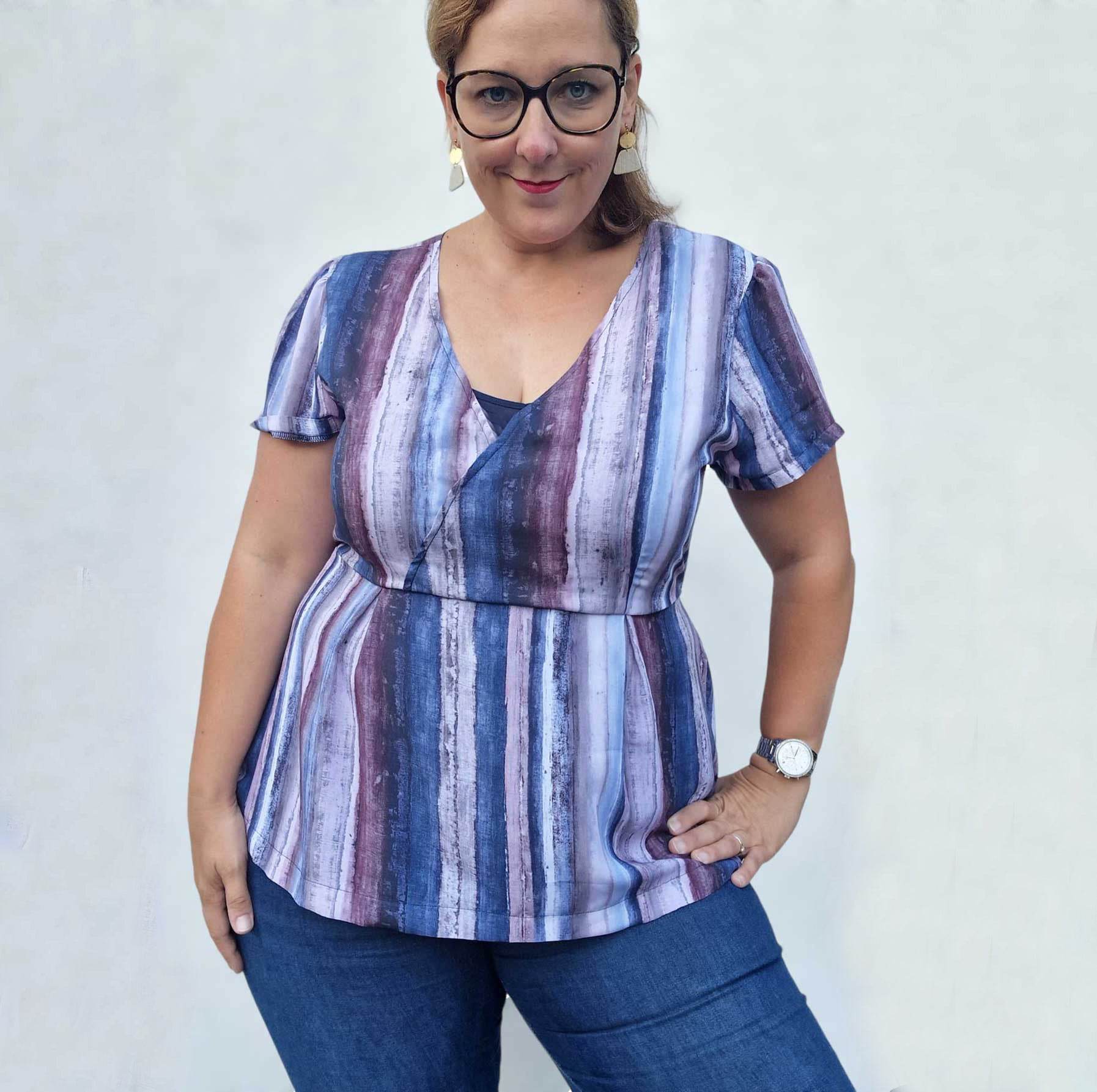 Schnittmuster Schößchen Bluse ALOE (34-46) - Sewando