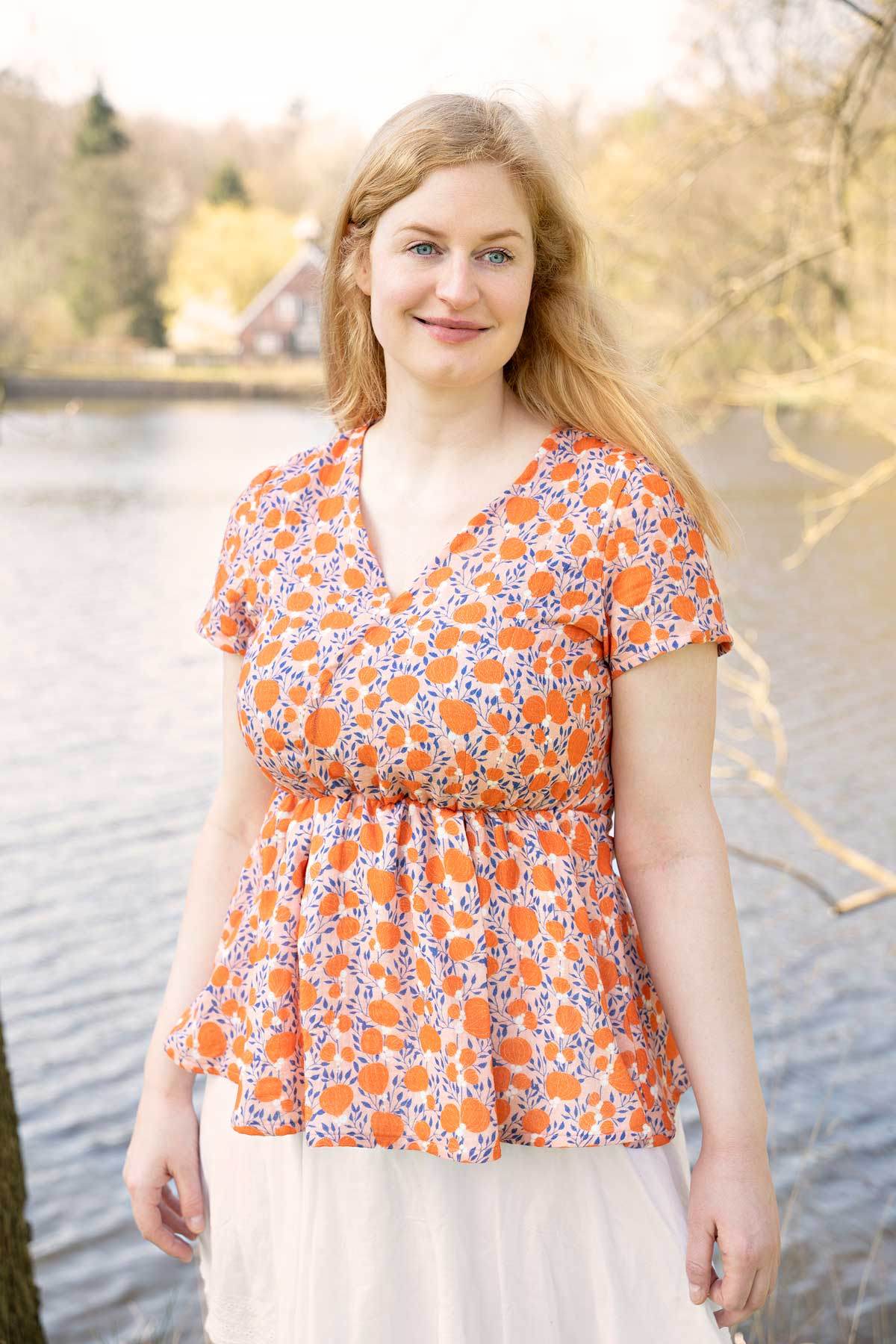 Schnittmuster Schößchen Bluse ALOE (34-46) - Sewando