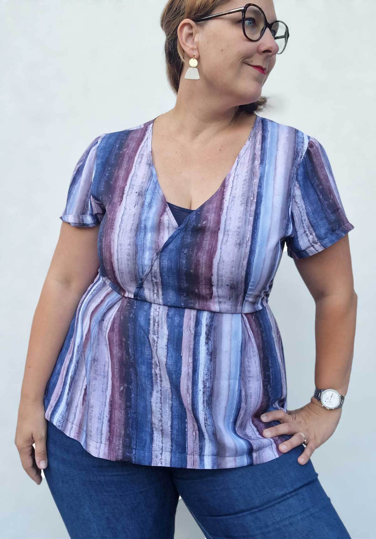 Schnittmuster Schößchen Bluse ALOE (34-46) - Sewando