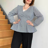 Schnittmuster Schößchen Bluse ALOE (34-46) - Sewando
