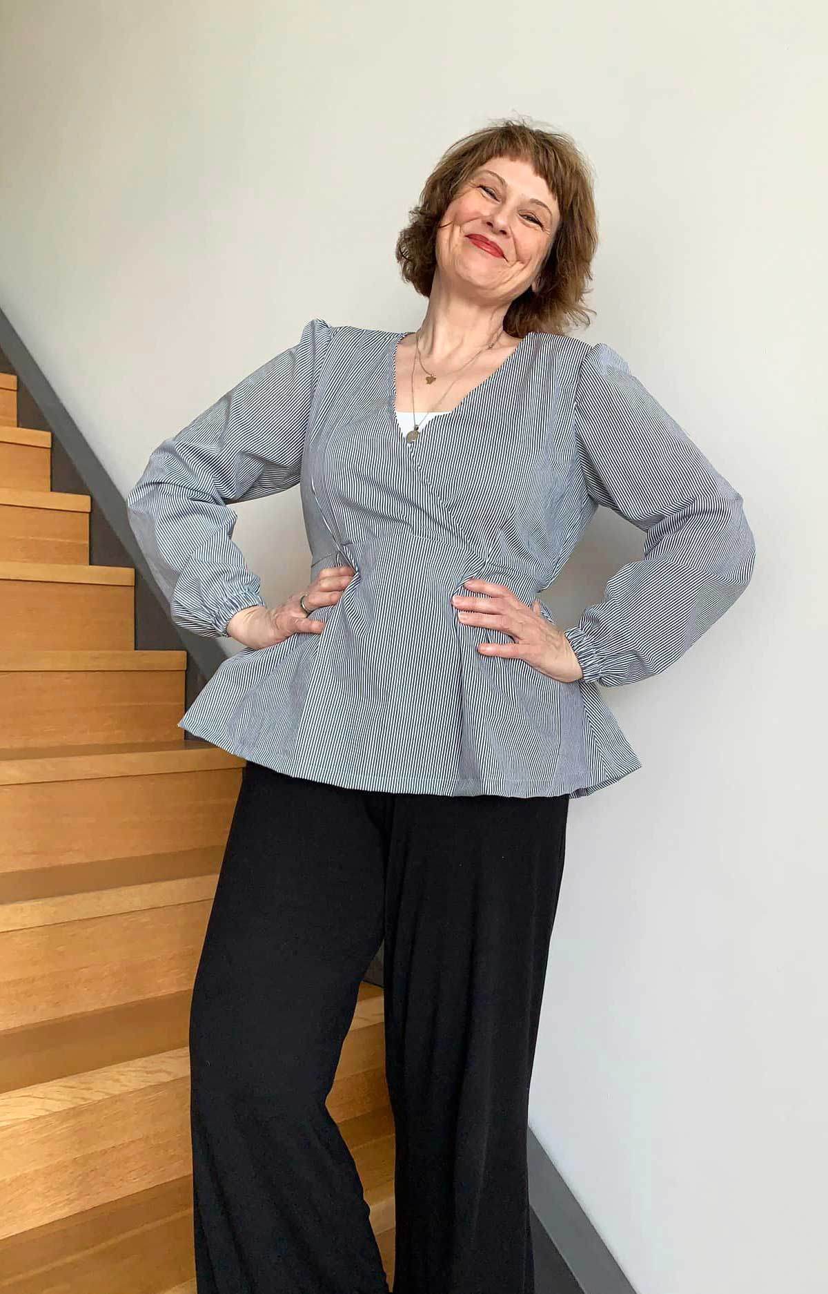 Schnittmuster Schößchen Bluse ALOE (34-46) - Sewando