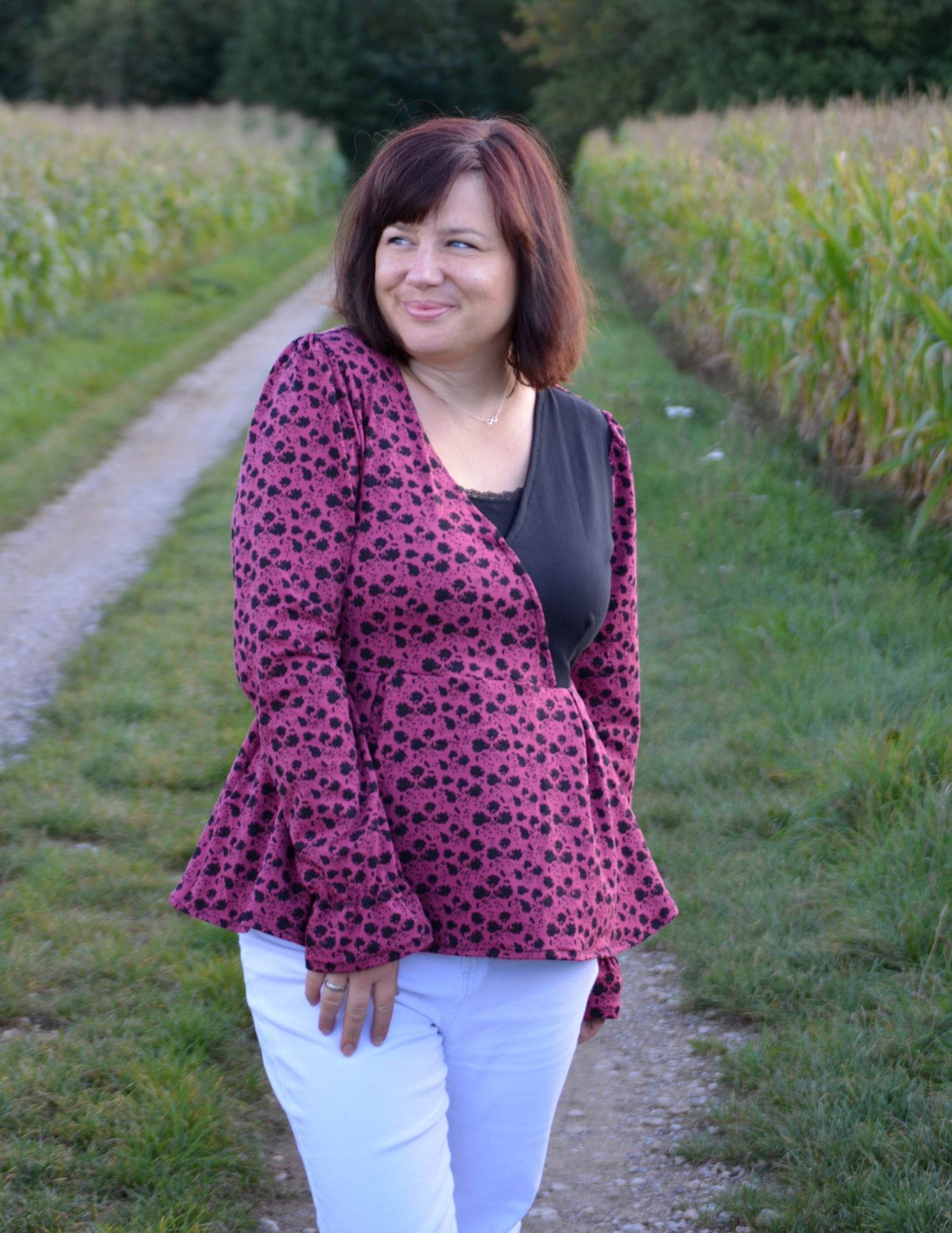 Schnittmuster Schößchen Bluse ALOE (34-46) - Sewando