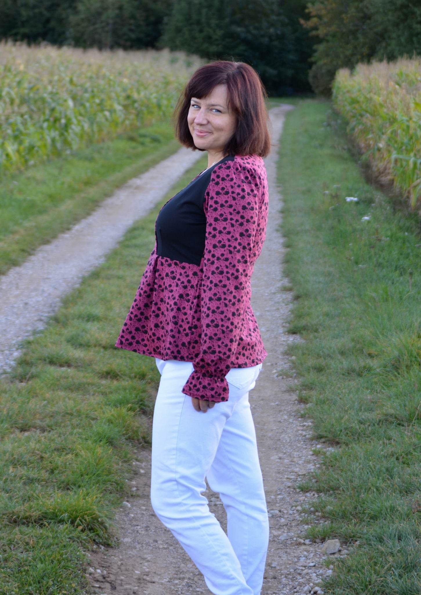 Schnittmuster Schößchen Bluse ALOE (34-46) - Sewando
