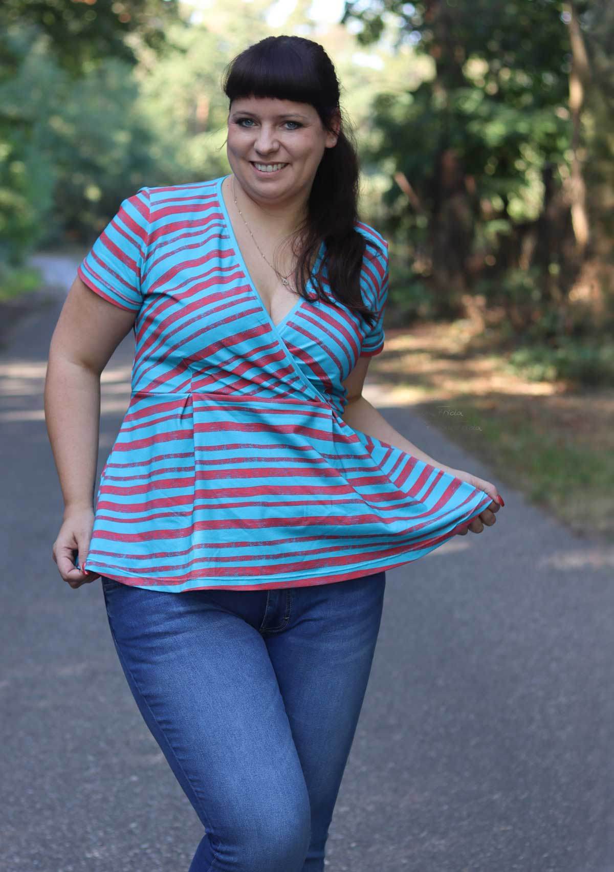 Schnittmuster Schößchen Bluse ALOE (34-46) - Sewando