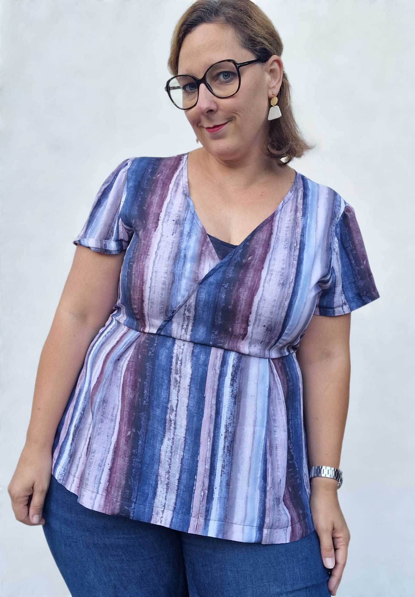 Schnittmuster Schößchen Bluse ALOE (34-46) - Sewando