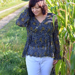 Schnittmuster Schößchen Bluse ALOE (34-46) - Sewando