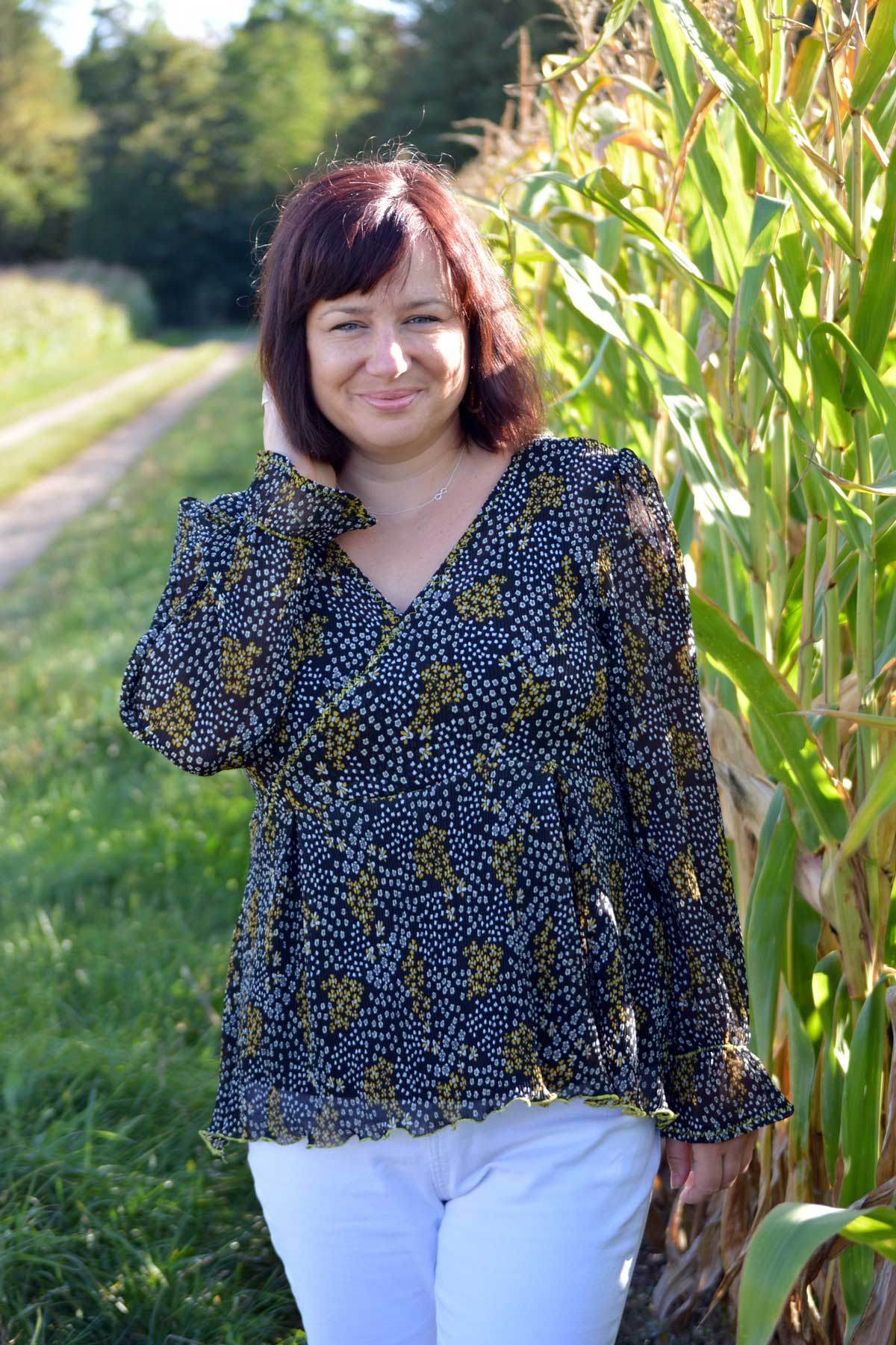 Schnittmuster Schößchen Bluse ALOE (34-46) - Sewando
