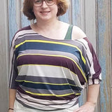 Schnittmuster Kleid, Shirt mit Fledermausärmeln GULA (34-52) : - Sewando